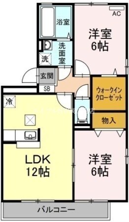 大安寺駅 徒歩9分 1階の物件間取画像